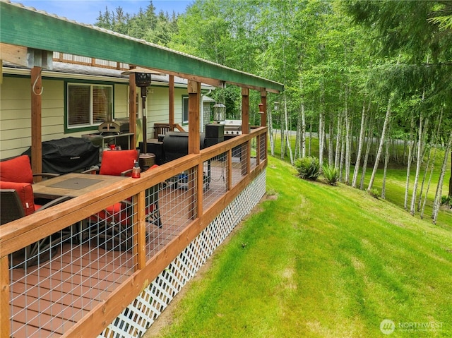 132 River Park Rd, Forks, WA 98331 - wooden deck with a lawn