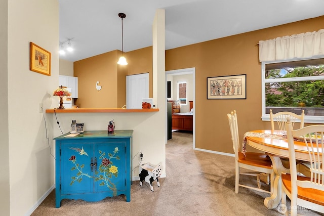 1500 S 18th St Unit F202, Renton, WA 98055 - dining area with carpet floors and track lighting