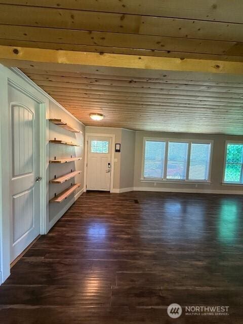 14518 Kapowsin Hwy E, Graham, WA 98338 - entryway featuring dark wood-type flooring and baseboards