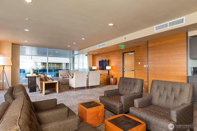 737 Olive Way Unit 2704, Seattle, WA 98101 - lobby with recessed lighting and wooden walls