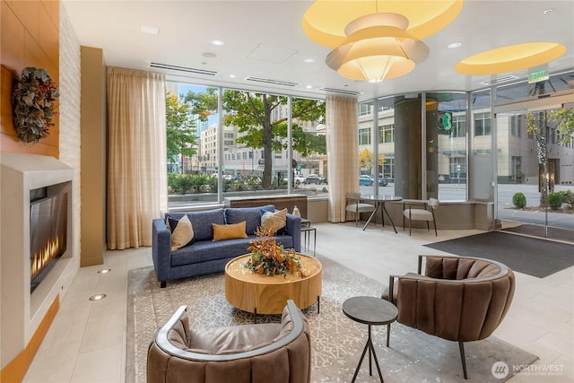 737 Olive Way Unit 2704, Seattle, WA 98101 - community lobby with recessed lighting and expansive windows
