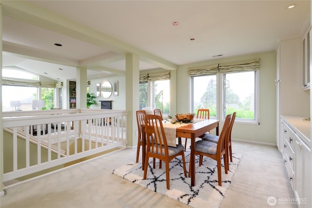 2650 W Newton St, Seattle, WA 98199 - dining room with light colored carpet, plenty of natural light, and recessed lighting