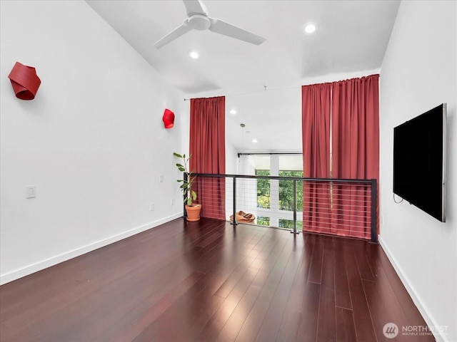 13893 NE 69th St Unit 689, Redmond, WA 98052 - unfurnished room featuring ceiling fan, wood finished floors, and recessed lighting