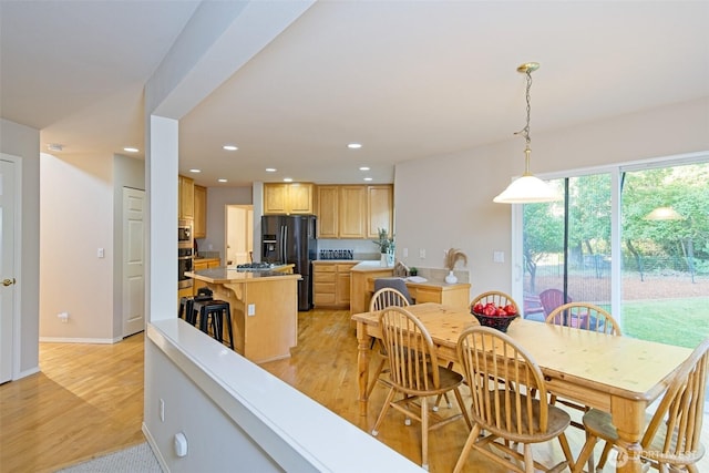 7321 Ashridge Ave SW, Port Orchard, WA 98367 - dining area featuring light wood-type flooring and recessed lighting