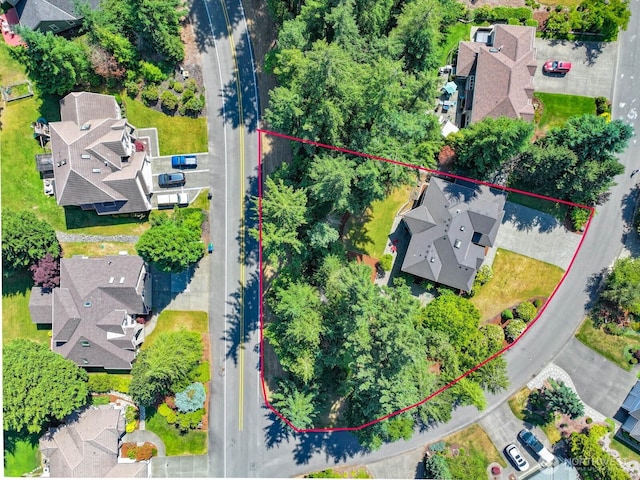 7321 Ashridge Ave SW, Port Orchard, WA 98367 - aerial view of residential area with property parcel outlined
