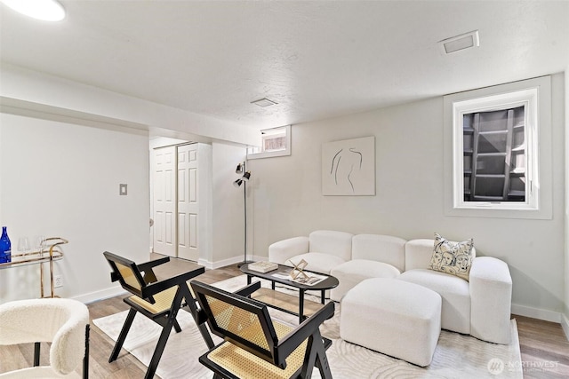 9520 2nd Ave NW, Seattle, WA 98117 - living room featuring light wood-style flooring and baseboards