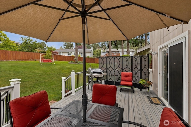 9646 Plaza Ct SE, Olympia, WA 98513 - deck with area for grilling and outdoor dining area
