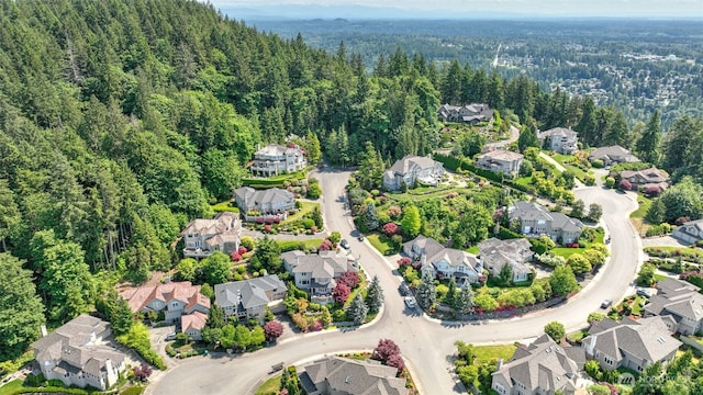 8504 146th Pl SE, Newcastle, WA 98059 - aerial overview of property's location featuring a forest and nearby suburban area