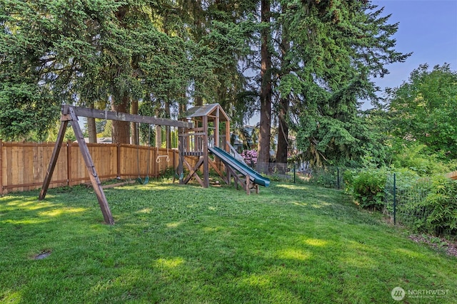 4434 Juli Ct SE, Olympia, WA 98501 - view of playground with a fenced backyard