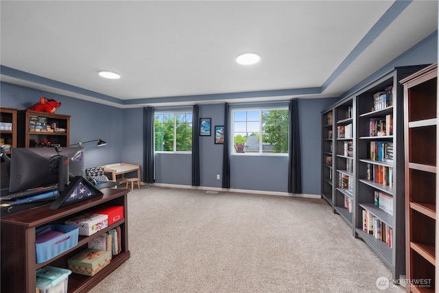 6858 Flute St SE, Lacey, WA 98513 - living area with carpet floors and baseboards