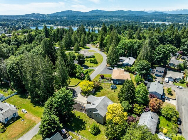 226 Alnus Way, Bremerton, WA 98310 - aerial view of residential area featuring a forest and a water and mountain view
