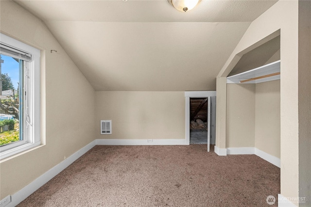 4050 E G St, Tacoma, WA 98404 - additional living space featuring lofted ceiling, carpet floors, and plenty of natural light
