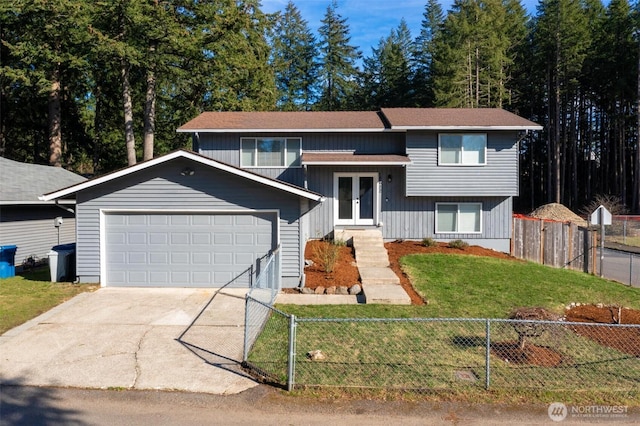 18622 SE 268th St, Covington, WA 98042 - split foyer home with french doors, an attached garage, and driveway