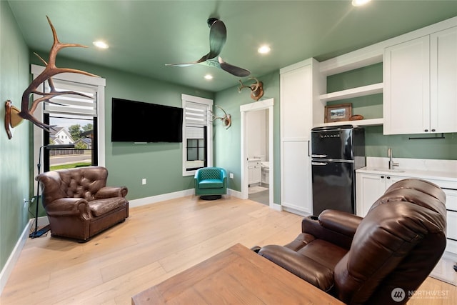 2140 Lagerwey Cir, Lynden, WA 98264 - living room with ceiling fan, wood finished floors, and recessed lighting