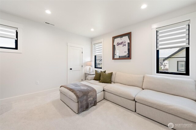 2140 Lagerwey Cir, Lynden, WA 98264 - carpeted living room with healthy amount of natural light and recessed lighting