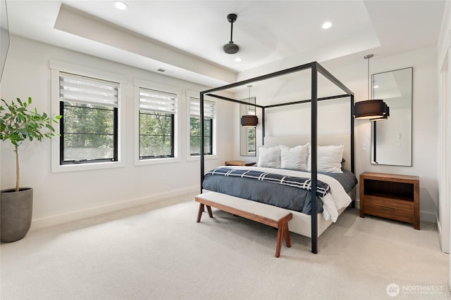2140 Lagerwey Cir, Lynden, WA 98264 - carpeted bedroom featuring multiple windows, recessed lighting, and a tray ceiling