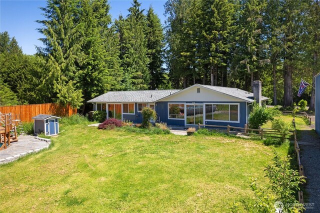 9341 Littlerock Rd SW, Olympia, WA 98512 - rear view of house featuring a chimney
