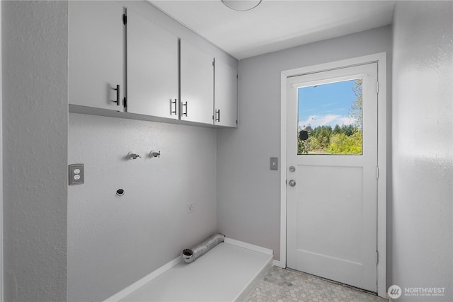 9341 Littlerock Rd SW, Olympia, WA 98512 - washroom featuring cabinet space, hookup for an electric dryer, and light tile patterned floors