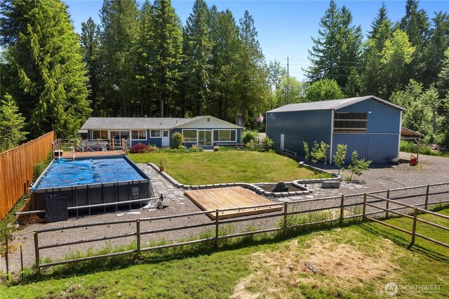 9341 Littlerock Rd SW, Olympia, WA 98512 - rear view of house featuring an outdoor structure