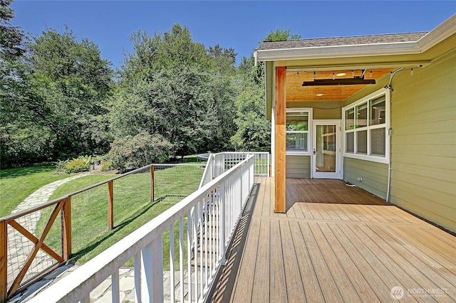 26306 2nd Ave NE, Arlington, WA 98223 - wooden deck featuring a yard