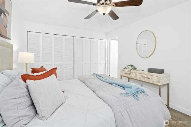 505 Belmont Ave E Unit 704, Seattle, WA 98102 - bedroom featuring wood finished floors and ceiling fan