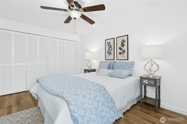 505 Belmont Ave E Unit 704, Seattle, WA 98102 - bedroom with wood finished floors and ceiling fan