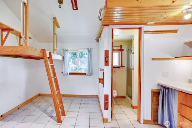 715 Grant St, Port Townsend, WA 98368 - bedroom with light tile patterned floors and ensuite bathroom