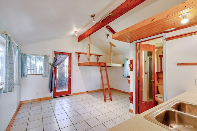 715 Grant St, Port Townsend, WA 98368 - kitchen with tile patterned flooring and baseboards
