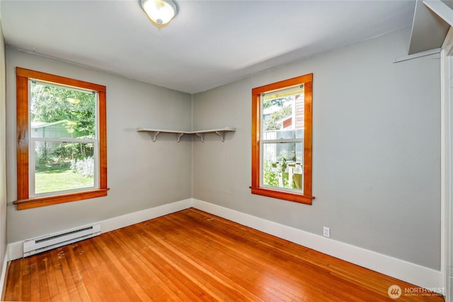 715 Grant St, Port Townsend, WA 98368 - spare room with a baseboard heating unit and wood-type flooring