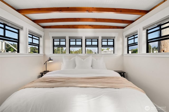 360 W Ewing St Unit D3, Seattle, WA 98119 - bedroom with beamed ceiling