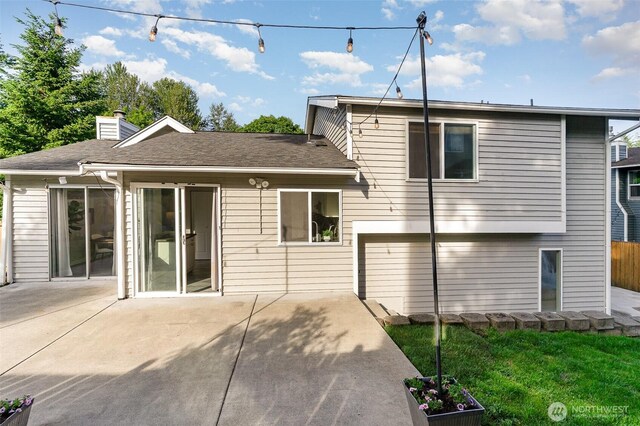 17913 158th Pl SE, Renton, WA 98058 - rear view of house with a patio and a chimney