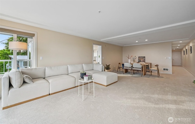601 W Mercer Pl Unit 201, Seattle, WA 98119 - carpeted living area with baseboards and recessed lighting