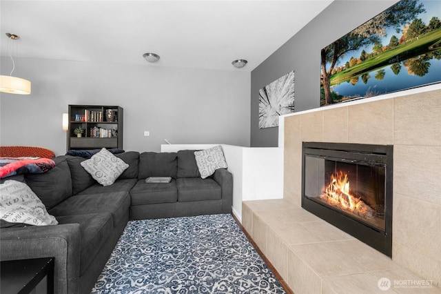 21230 40th Way S Unit D, Seatac, WA 98198 - living area with a fireplace