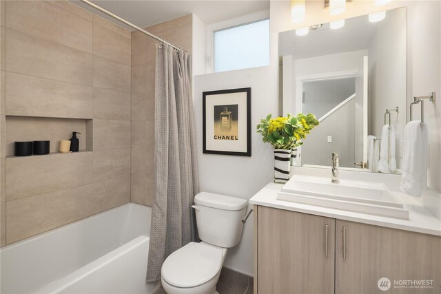 2012 14th Ave S, Seattle, WA 98144 - full bath featuring vanity and shower / bath combination with curtain