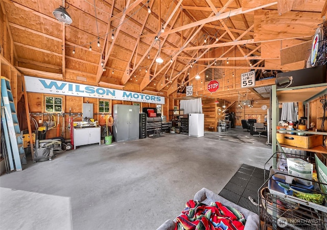 329 Columbia St, Sumas, WA 98295 - garage featuring wooden walls