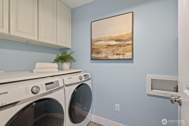26216 SE 228th Ave SE Unit 26216, Maple Valley, WA 98038 - laundry area featuring washer and clothes dryer and cabinet space