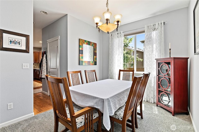 8521 15th Ave SE, Olympia, WA 98513 - dining room with a chandelier and light carpet