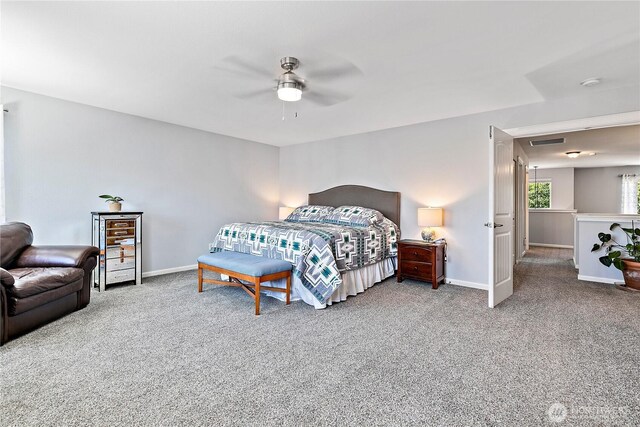 8521 15th Ave SE, Olympia, WA 98513 - carpeted bedroom with baseboards and a ceiling fan