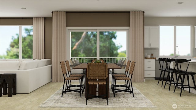 5923 136th St SW, Edmonds, WA 98026 - dining space with light wood-style floors