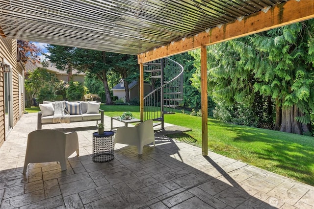 18620 29th Ave SE, Bothell, WA 98012 - view of patio / terrace featuring an outdoor hangout area and a pergola