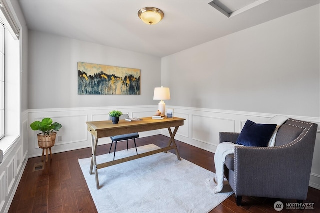 18620 29th Ave SE, Bothell, WA 98012 - office featuring a wainscoted wall and wood finished floors