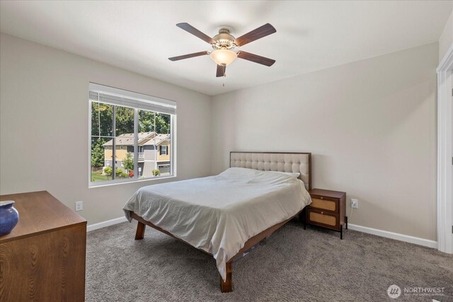 8603 E Gilman Ave, Arlington, WA 98223 - carpeted bedroom featuring baseboards and ceiling fan