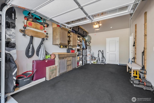 8603 E Gilman Ave, Arlington, WA 98223 - garage with a garage door opener and secured water heater