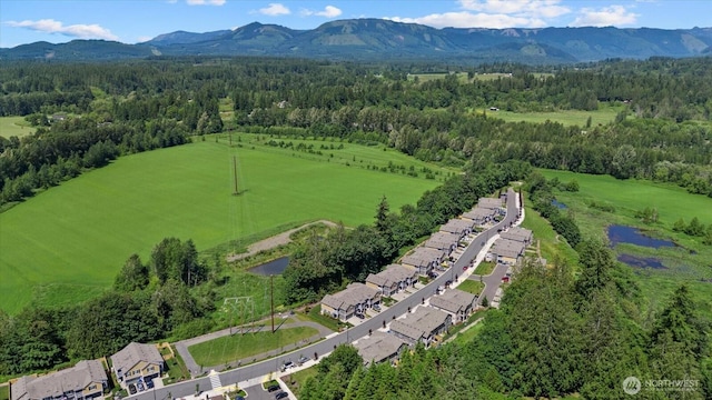 8603 E Gilman Ave, Arlington, WA 98223 - aerial view of property's location featuring a water and mountain view and a heavily wooded area