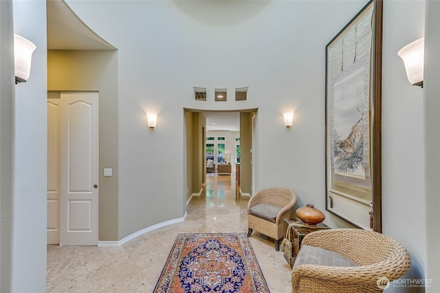 22879 NE 127th Way, Redmond, WA 98053 - hall with light marble finish flooring and baseboards