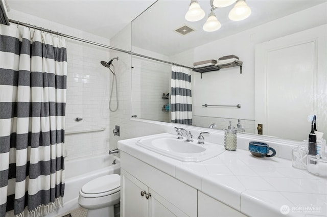 100 W Highland Dr Unit 404, Seattle, WA 98119 - bathroom with vanity, shower / bath combination with curtain, and toilet