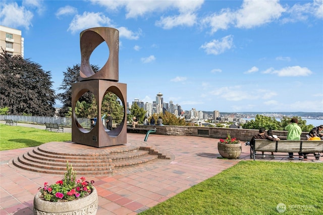 100 W Highland Dr Unit 404, Seattle, WA 98119 - view of patio featuring a skyline view