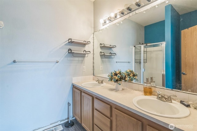 4724 Mill Pond Dr SE Unit 702, Auburn, WA 98092 - full bathroom with double vanity and a shower stall