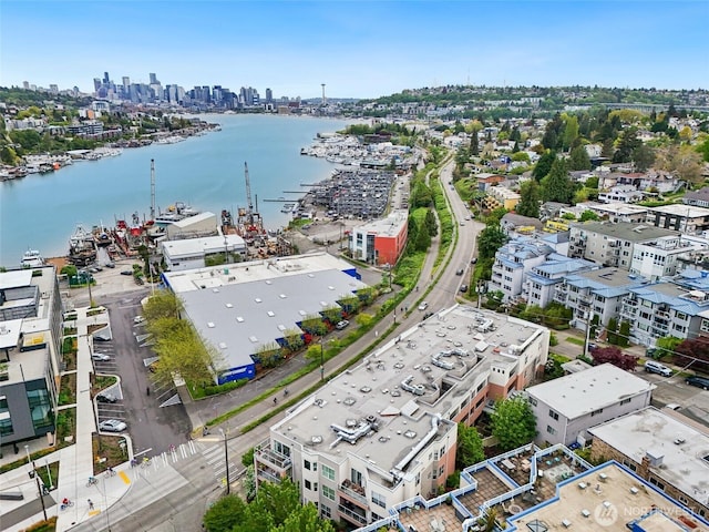 3900 2nd Ave NE Unit 204, Seattle, WA 98105 - drone / aerial view of city skyline and a large body of water