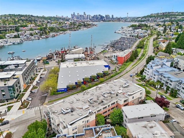 3900 2nd Ave NE Unit 204, Seattle, WA 98105 - drone / aerial view of city skyline and a large body of water